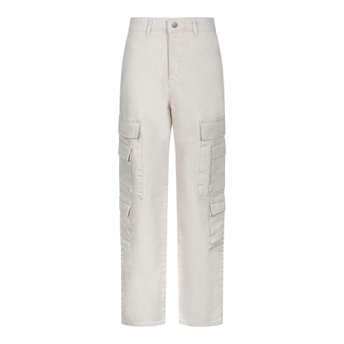 White Cream Cargo Pants