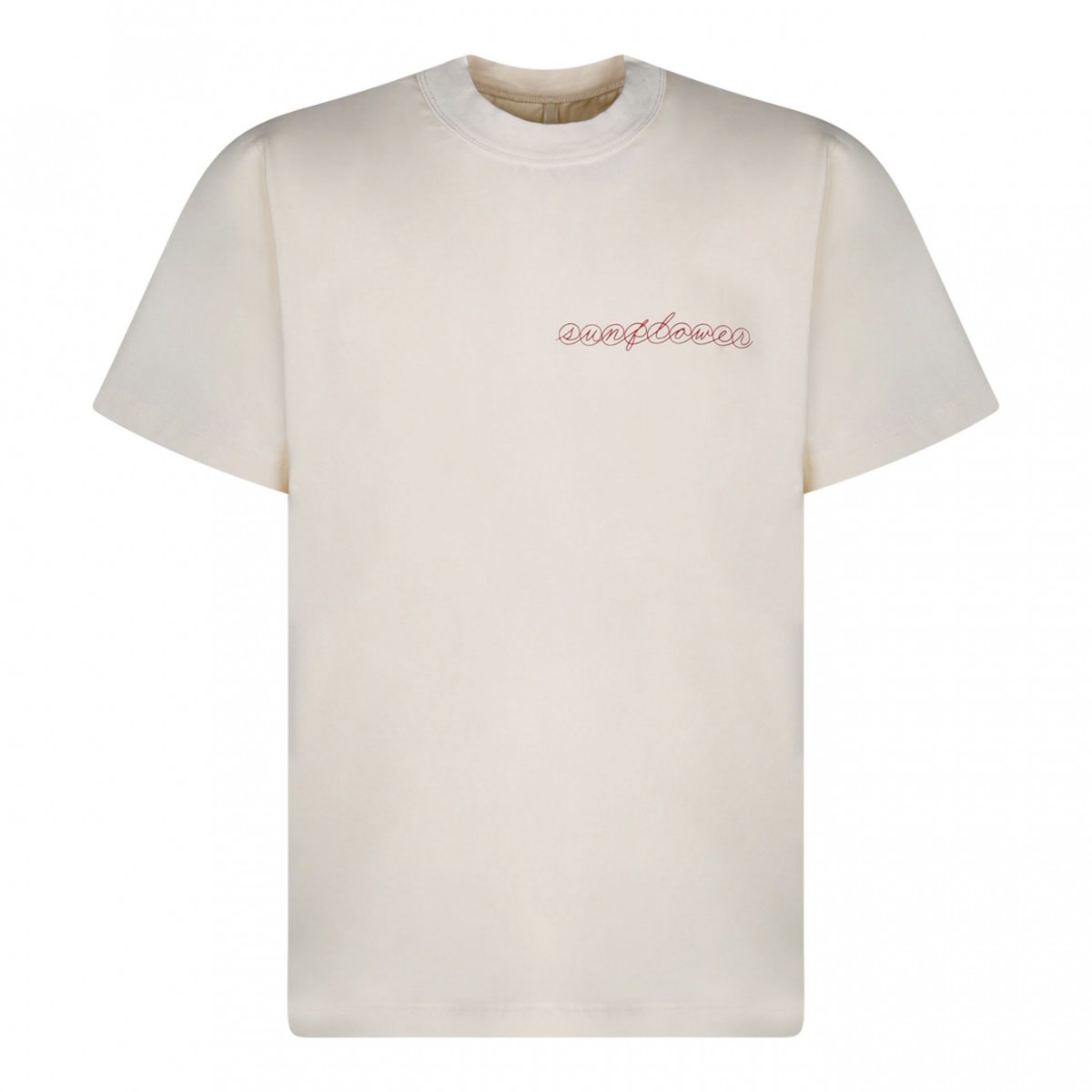 White Logo Print T-Shirt