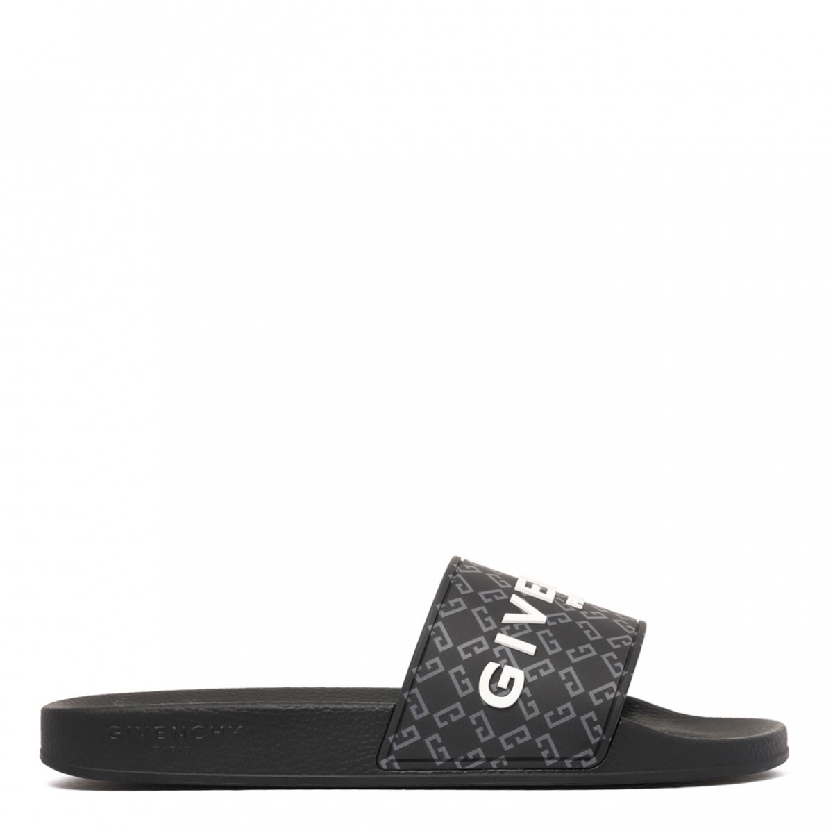 Black Logo Embossed Slides