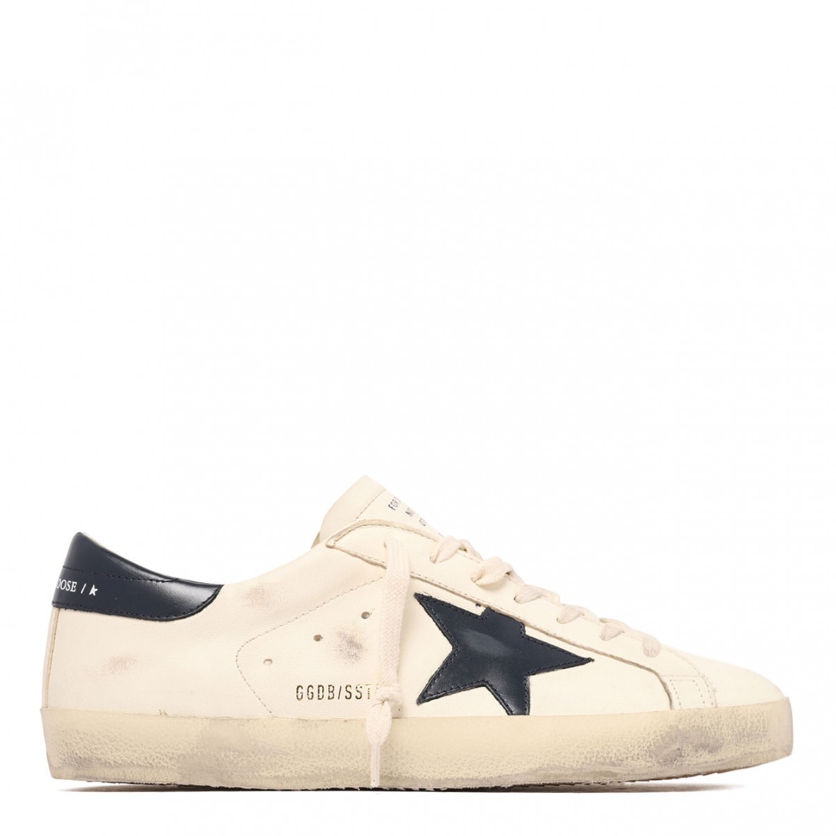 Beige and Night Blue Super Star Sneakers