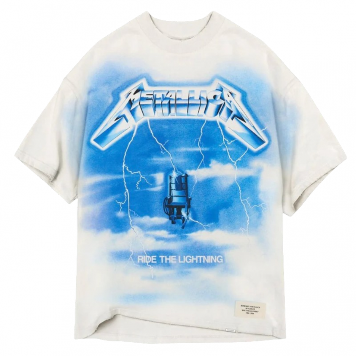 White Metallica Ride The Lightning T-Shirt