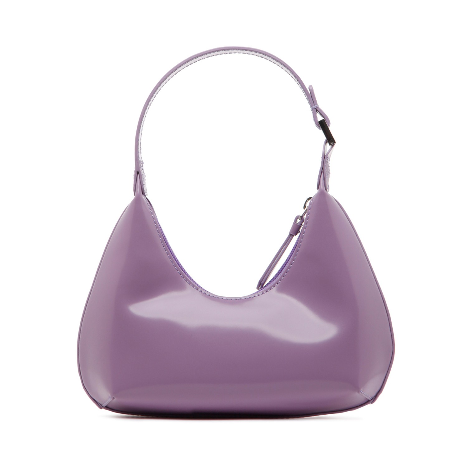 BY FAR Amber leather shoulder bag, Purple