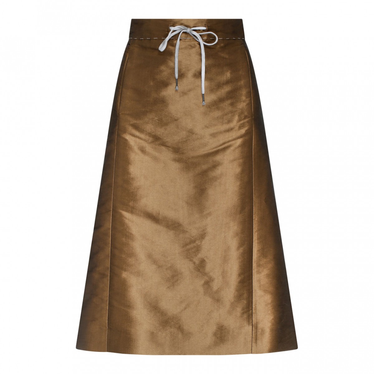 Maison Margiela Brown A-Line Skirt.