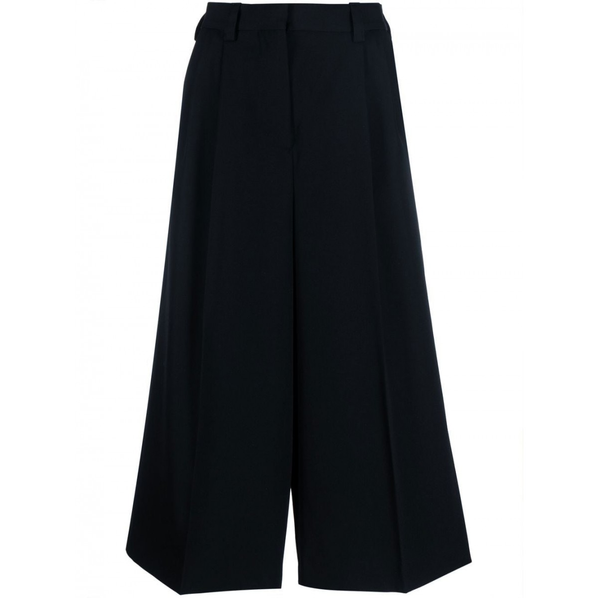 Marni Black Virgin Wool Cropped Trousers. 