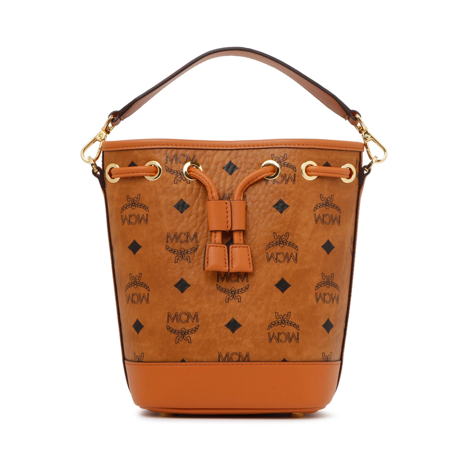 MCM Dessau Mini Monogram Bucket Bag