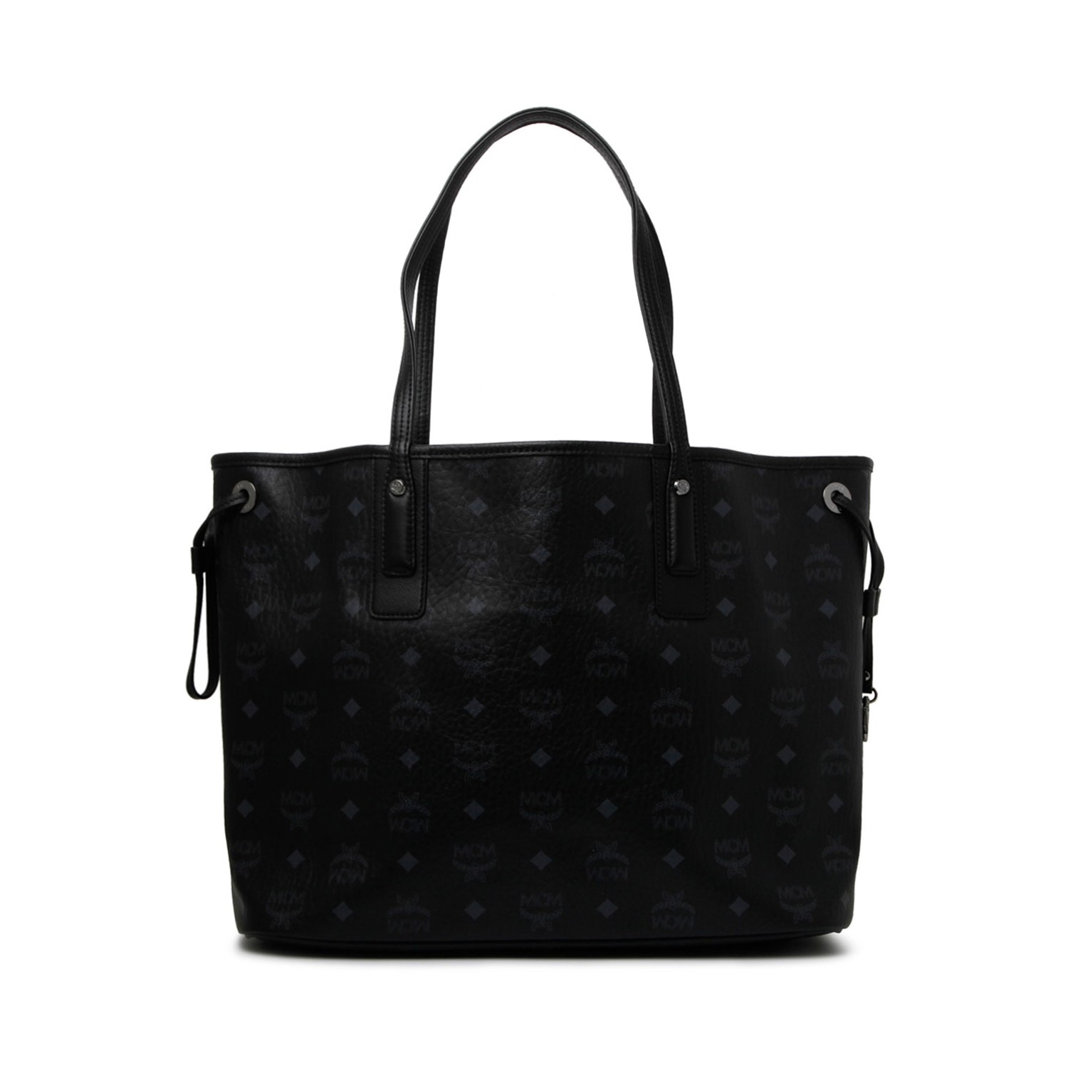 MCM Medium Reversible Black Leather Women's Shopper Bag