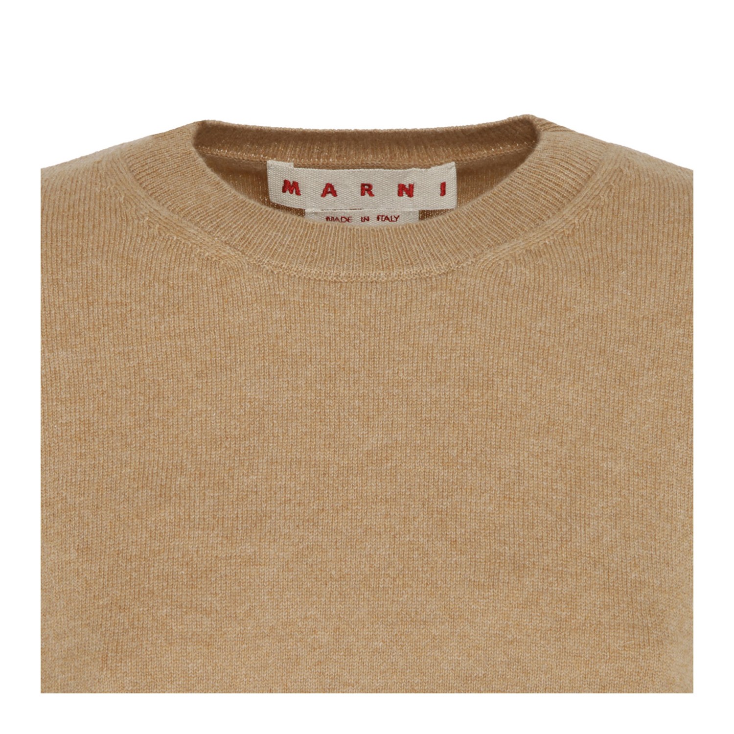 Marni embroidered round neck jumper - Brown