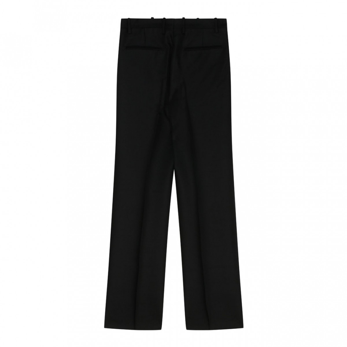 tailored trousers in a slub wool and viscose fabric
