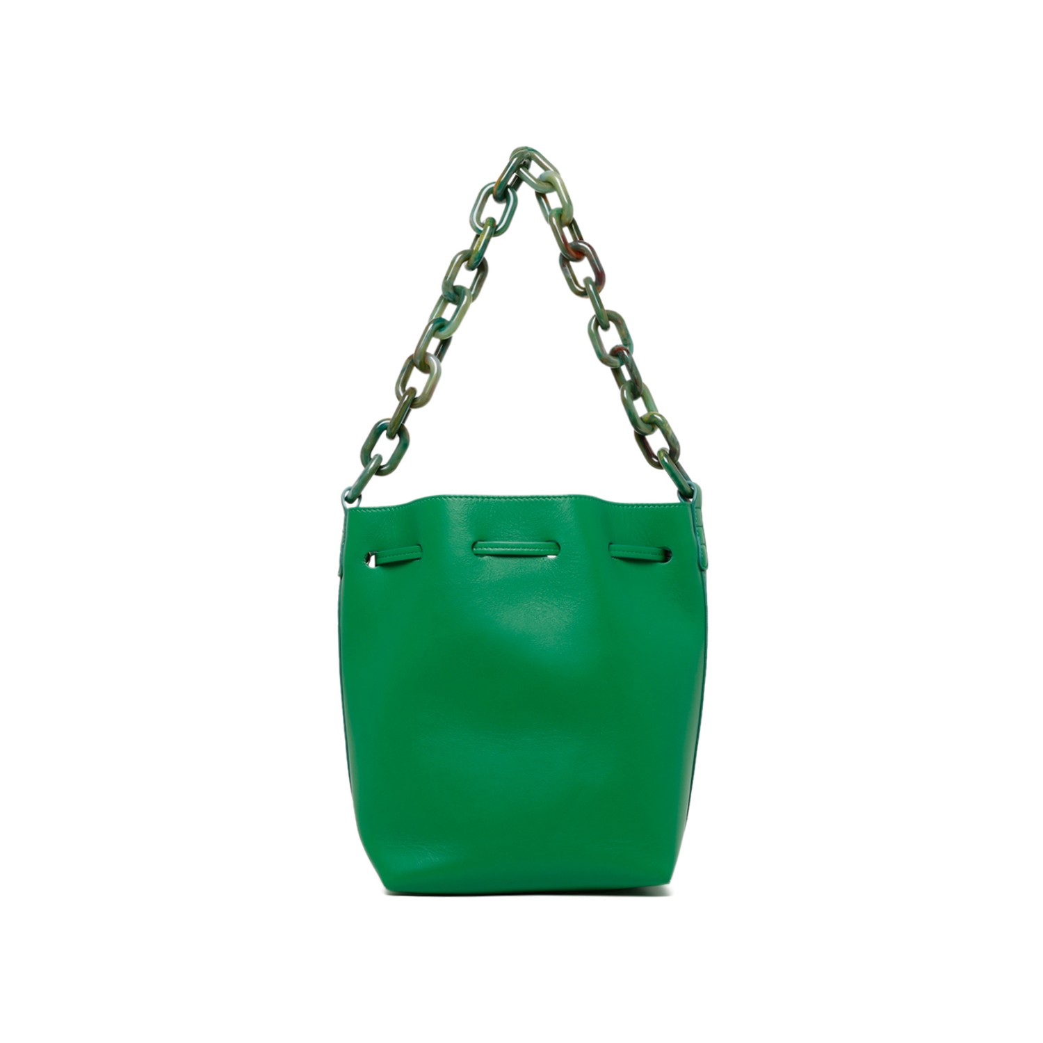 MCM Aren Green Drawstring Bucket Bag., Women's Fashion, Bags