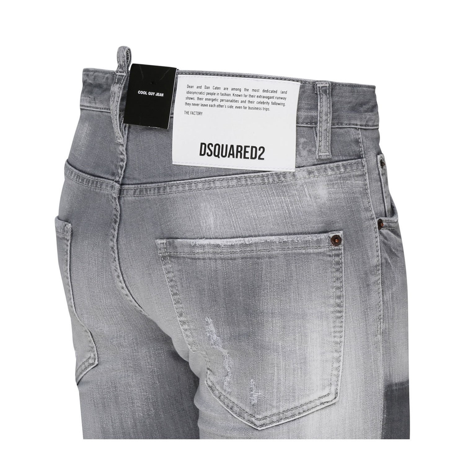 Dsquared2 Navy Blue Cotton Twinphony Paint Splatter Jeans