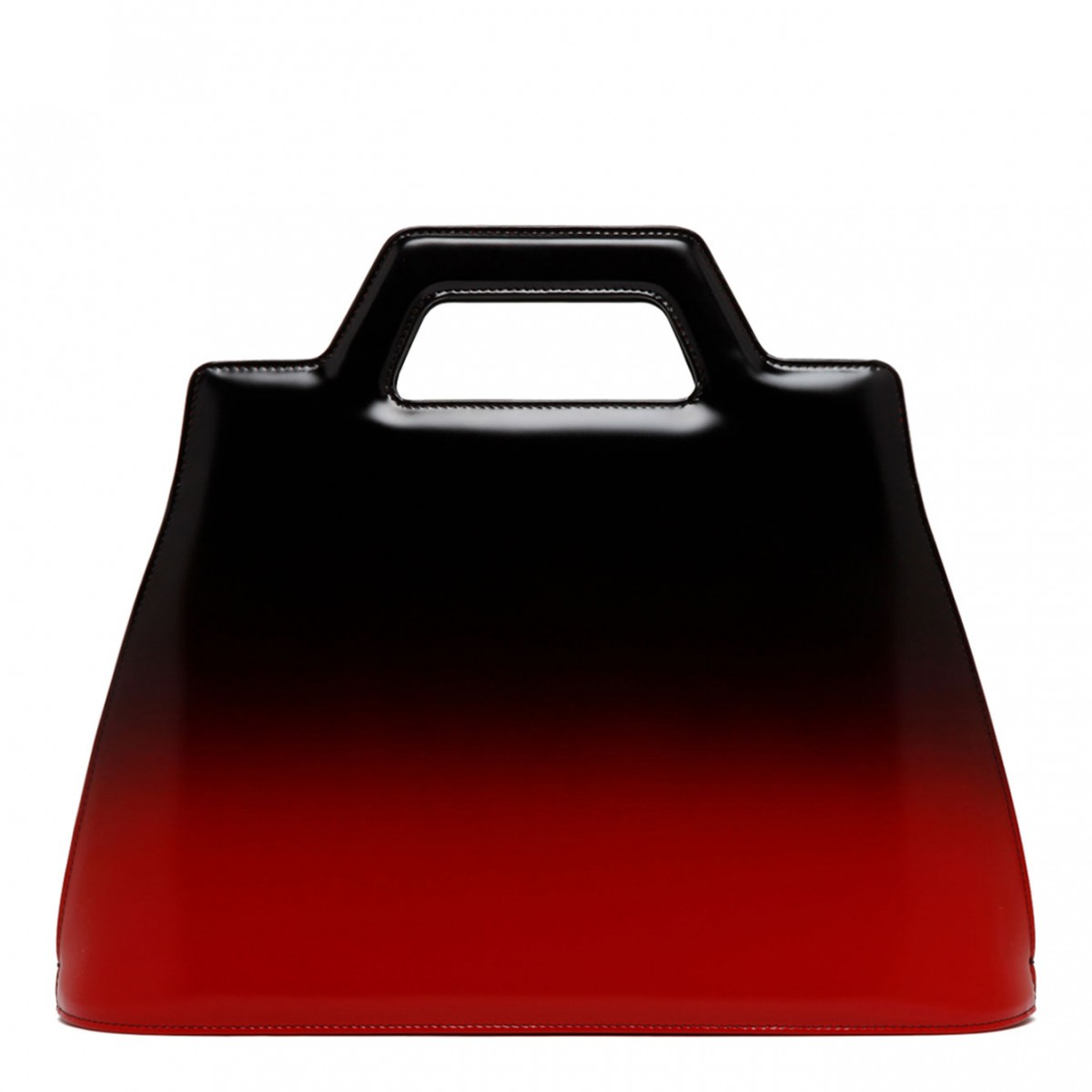 black and red tote bag