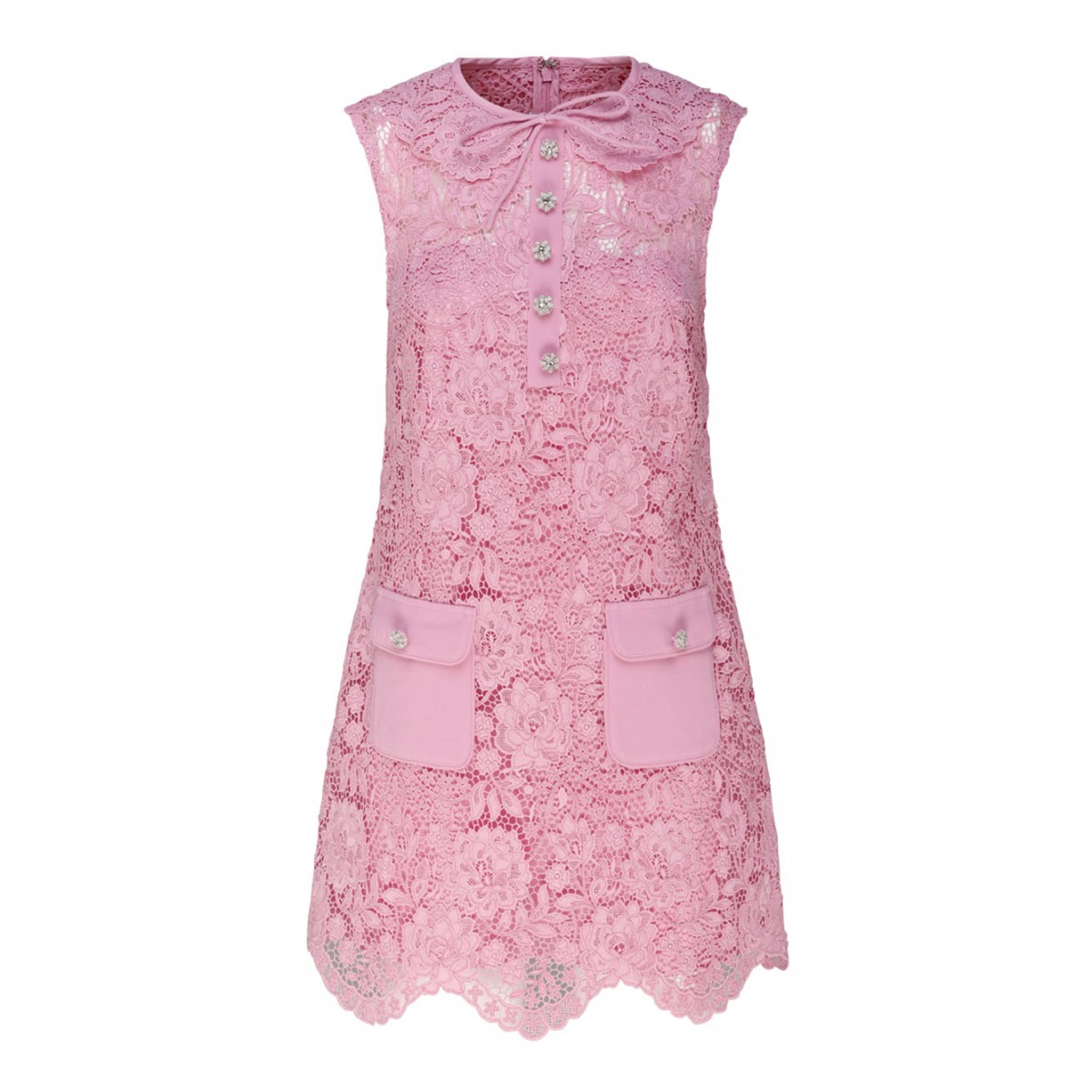 Self portrait pink lace hotsell mini dress