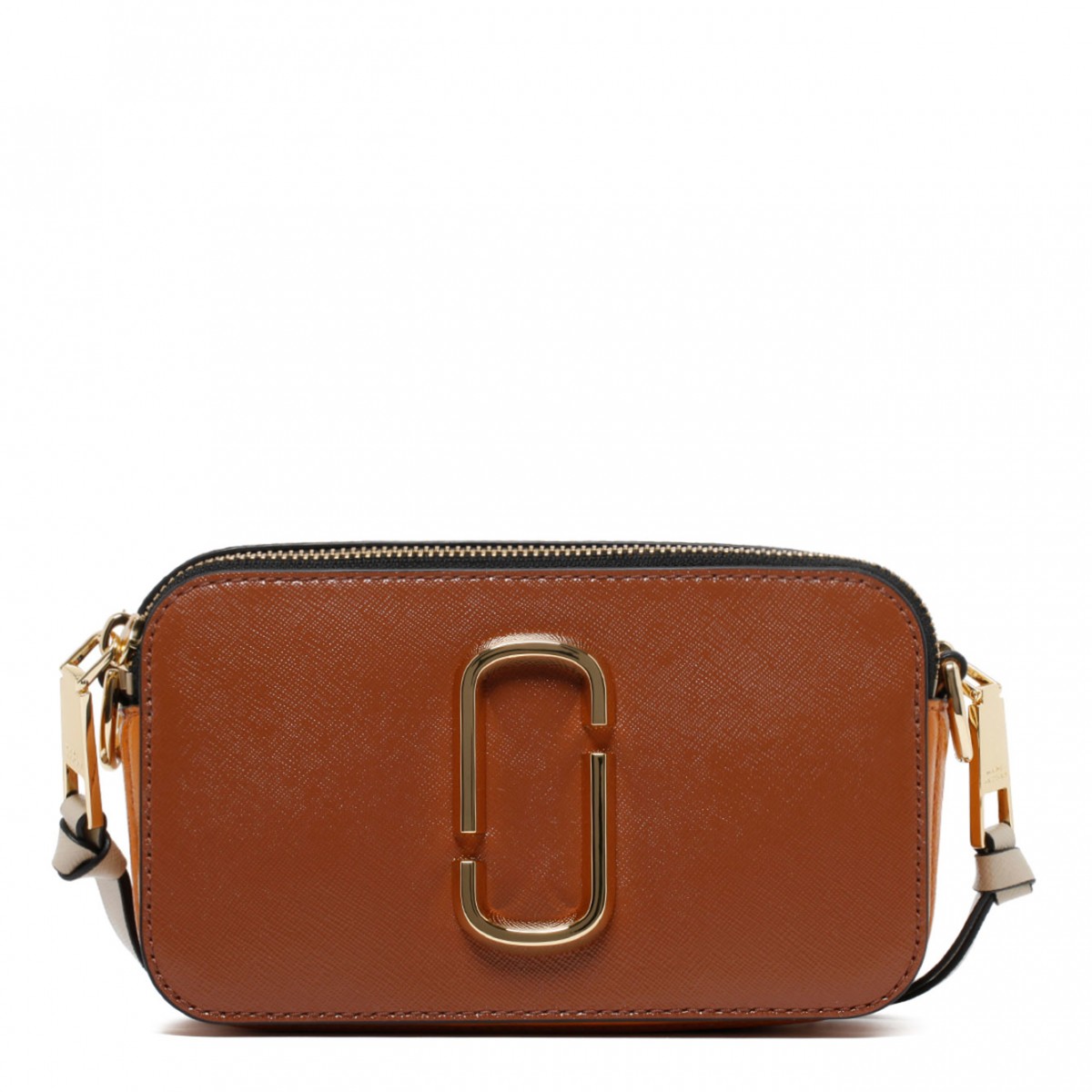 Snapshot Leather Crossbody Bag In Brown