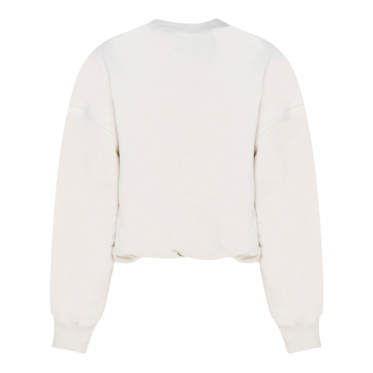 The Attico Ivory Cotton Maeve Logo Embossed Cotton Sweatshirt