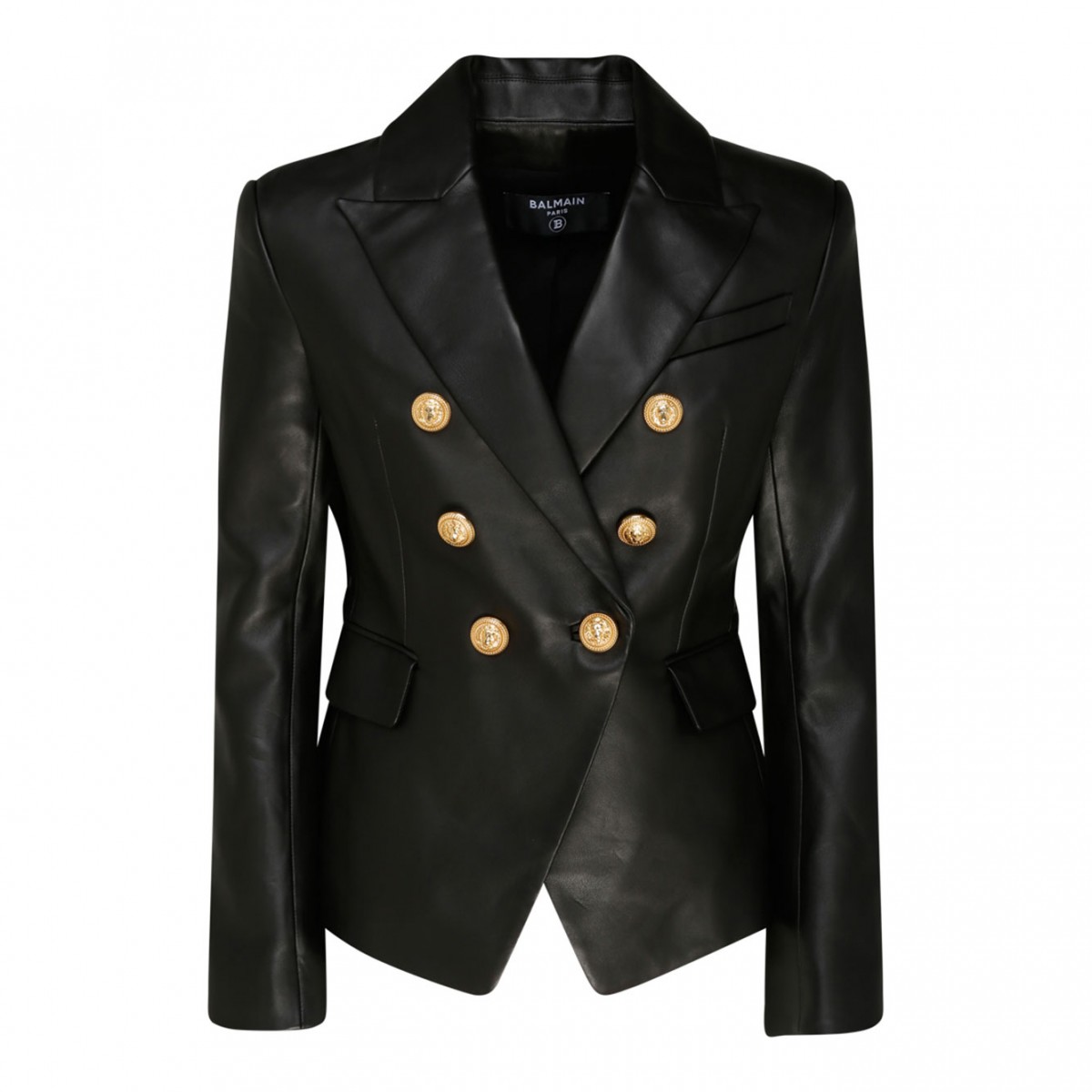 Balmain notched-lapel double-breasted coat - Blue