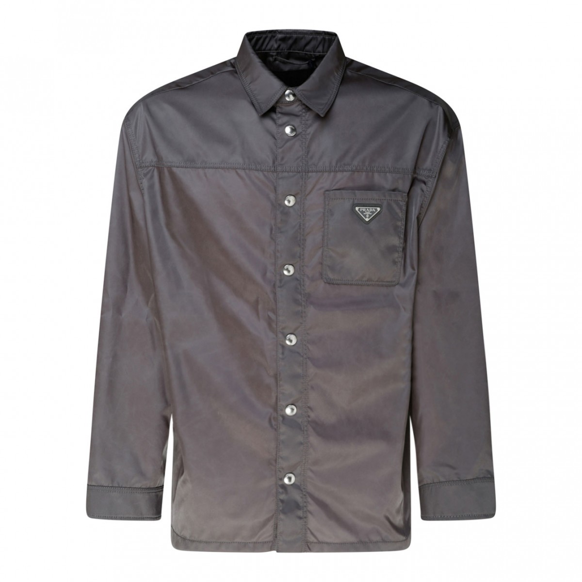 【新品】PRADA triangle patch shirt jacket