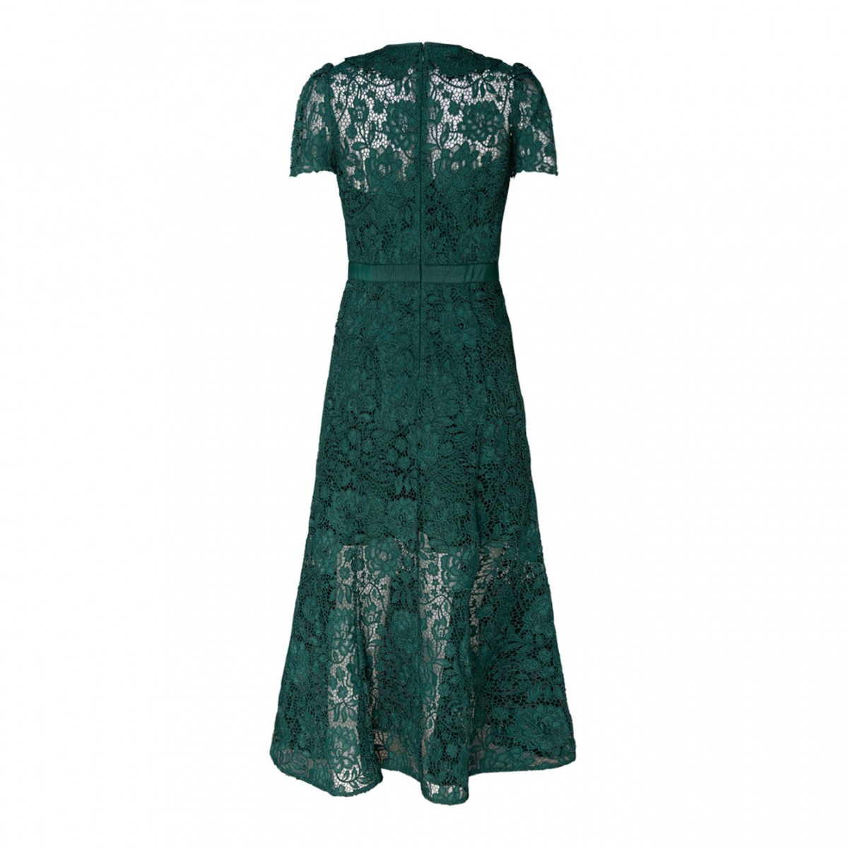 Self portrait hot sale green lace dress