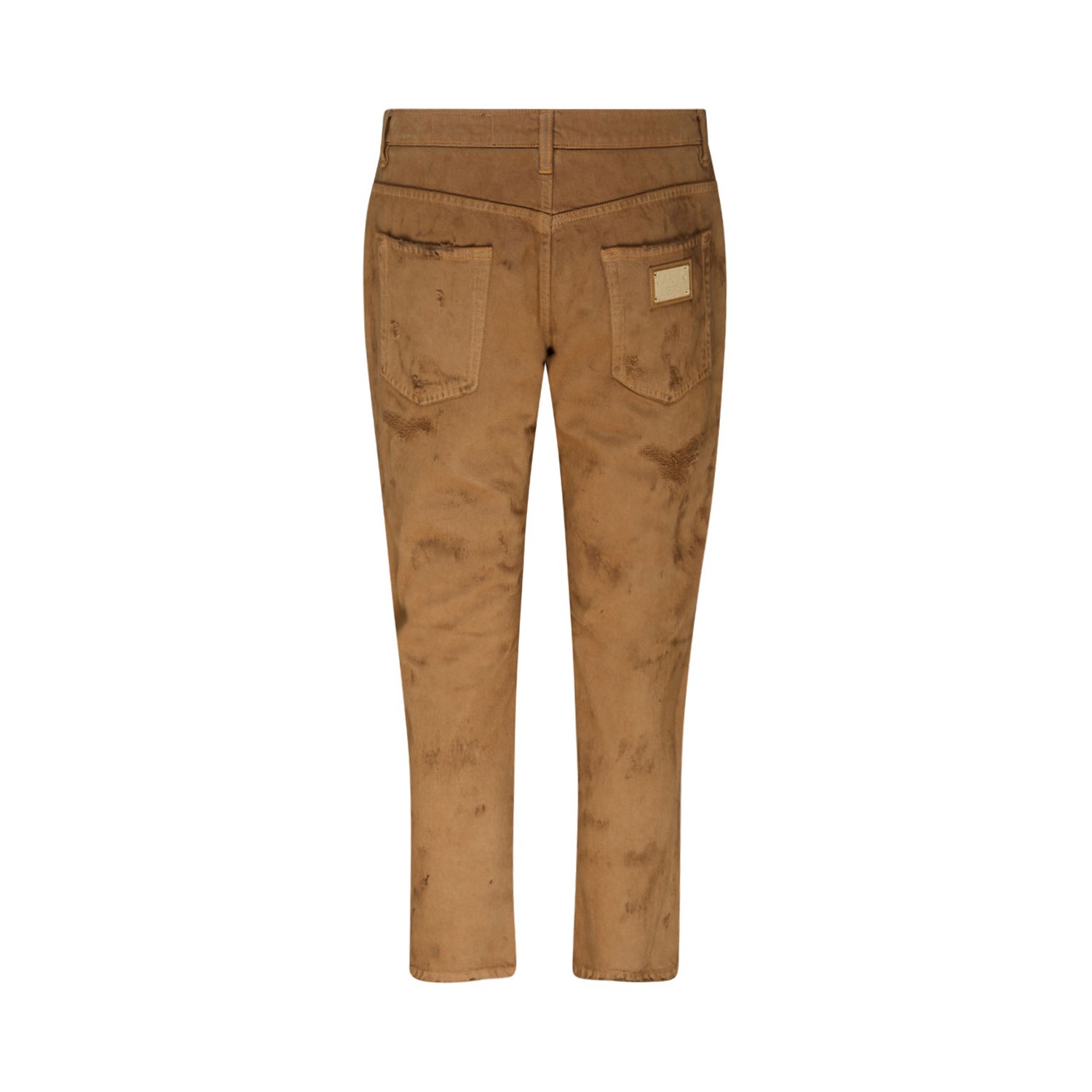 Closed Jeans Women's Brown/Gold Cotton Italy Skinny Baker Pants