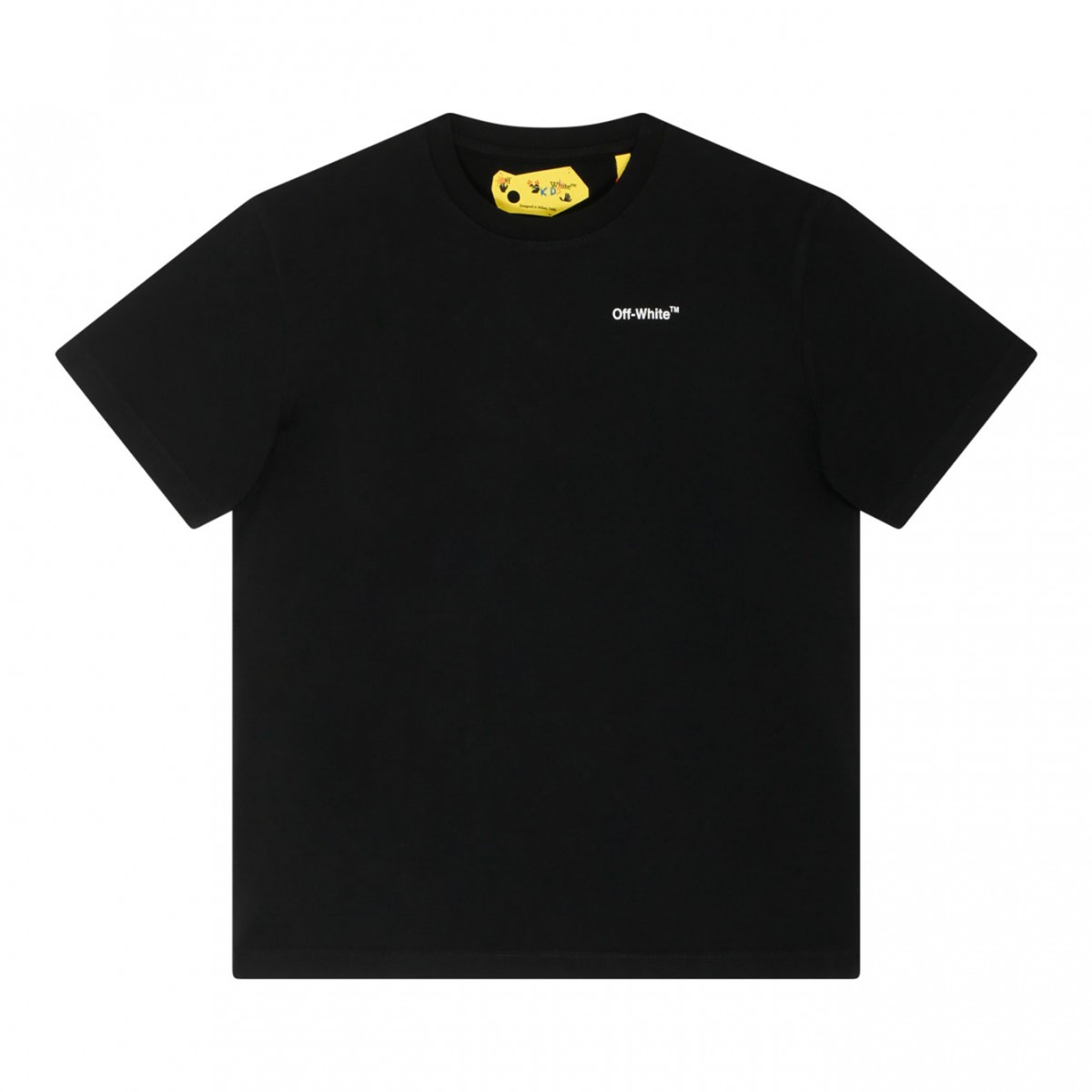 Black Cotton Logo Print T-Shirt