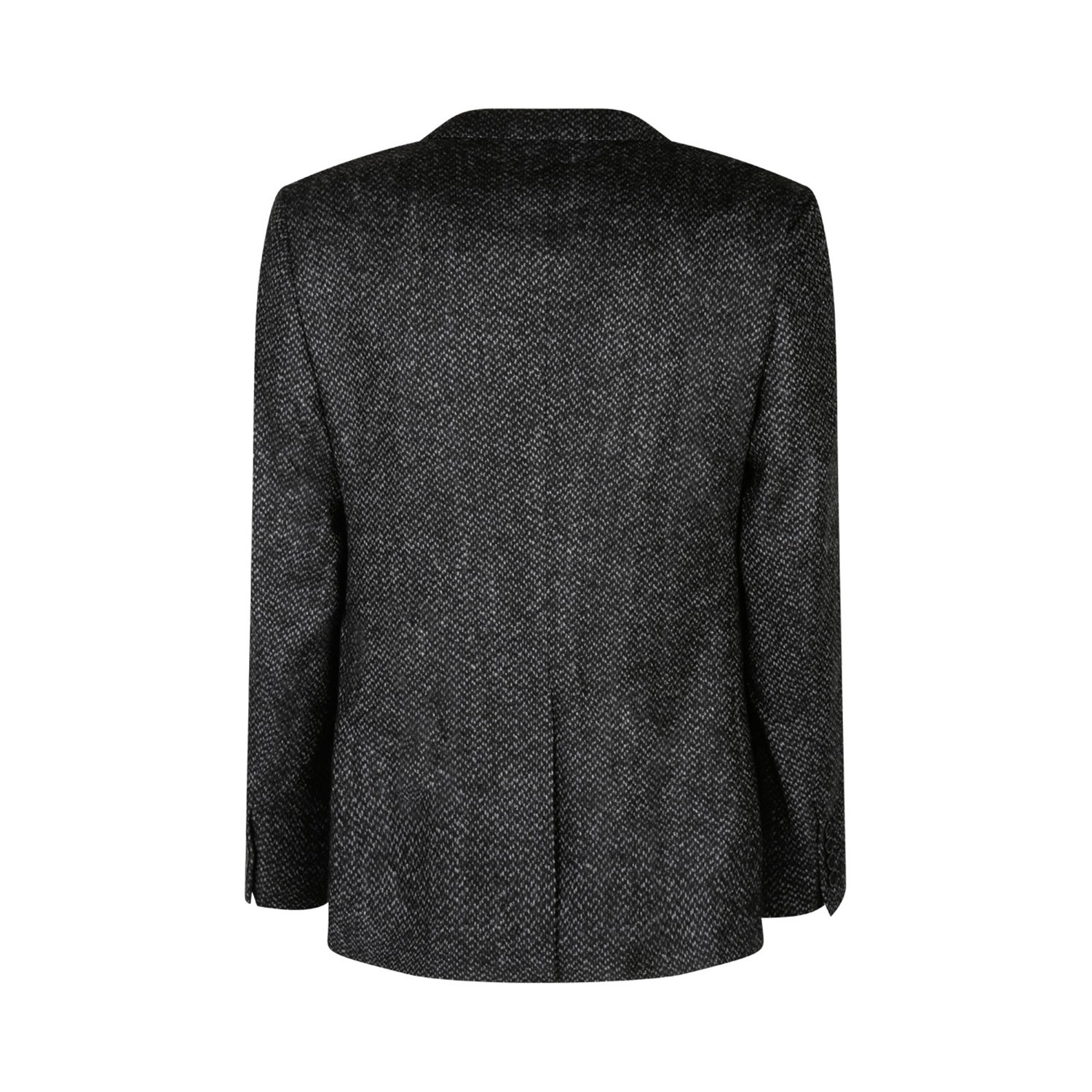 Black and Grey Alpaca Wool Blend Boucl Blazer| COLOGNESE 1882