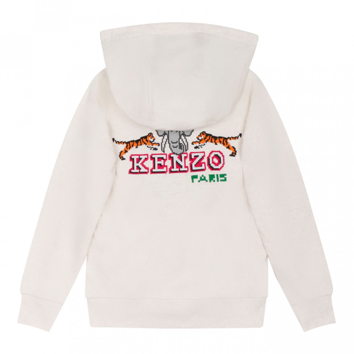 Kenzo Kids logo-print mélange hoodie - Grey