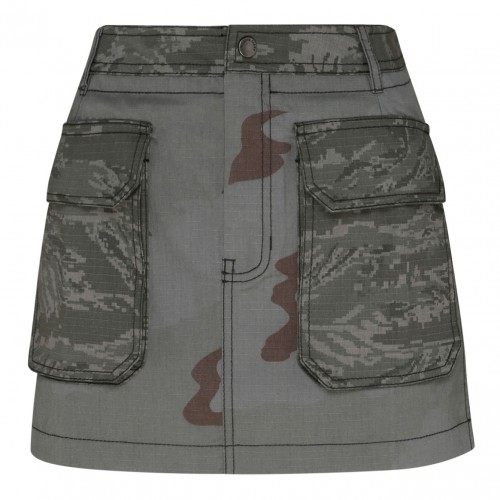 Grey Camo Mini Skirt