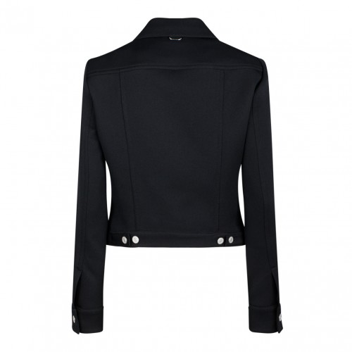 Charlott button-front asymmetric jacket - Black