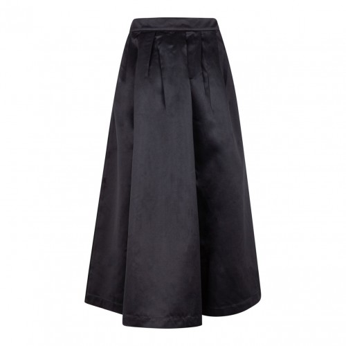 Andrew Gn silk-satin pleated pencil skirt - Black