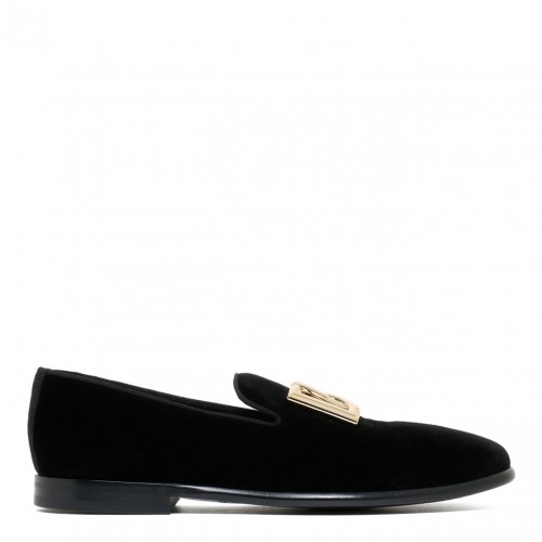 Black Velvet Slippers