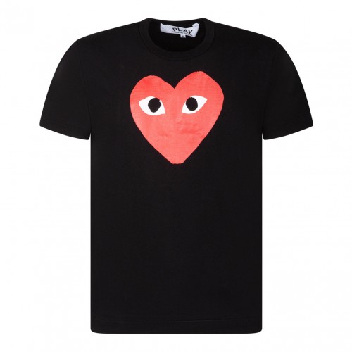 Black Heart Print T-Shirt