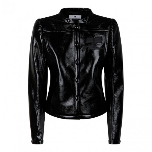 Black Iconic Vinyl Jacket