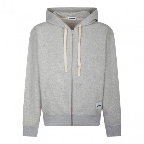 Grey Logo Patch Cardigan