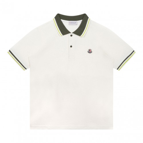 White and Green Polo Shirt