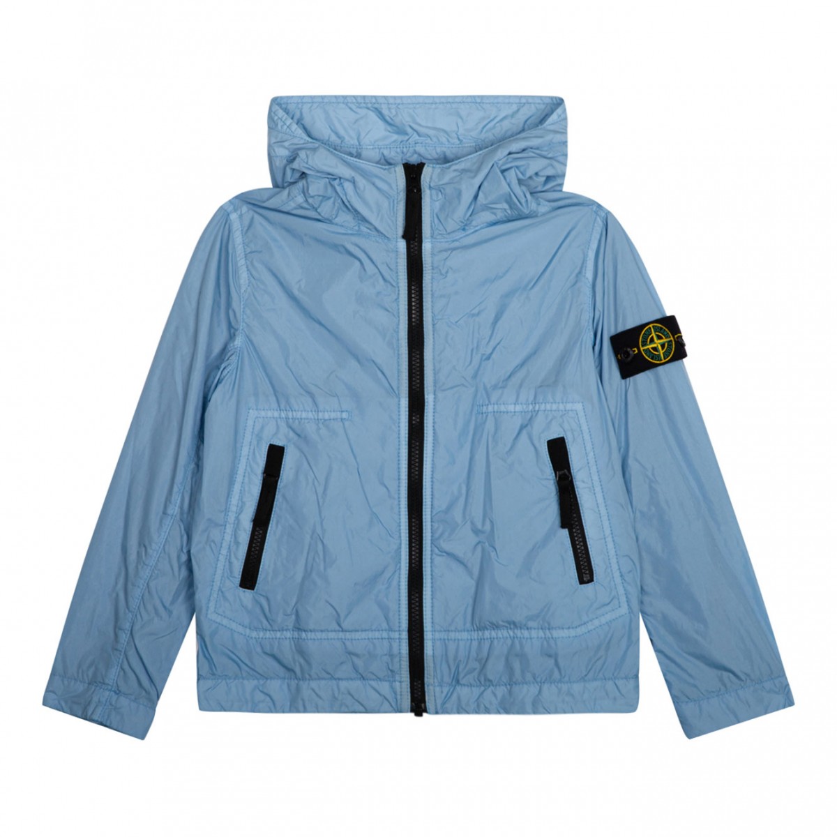 Light Blue Hooded Jacket