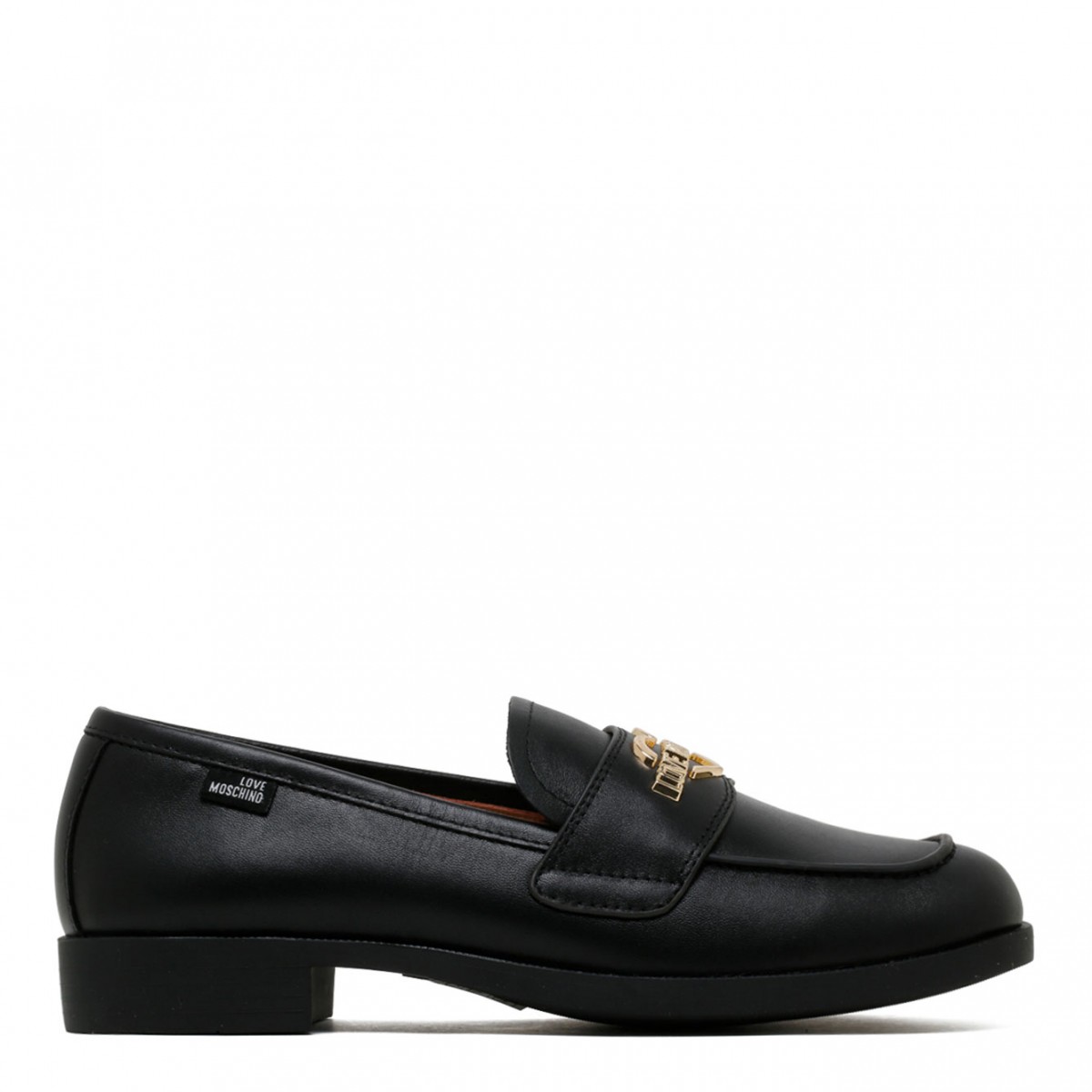 Black Logo Plaque Loafers