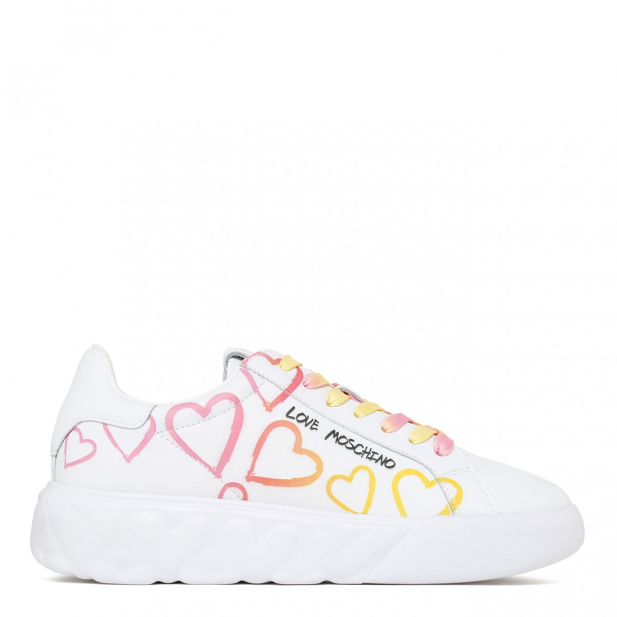 White and Multicolour Sneakers