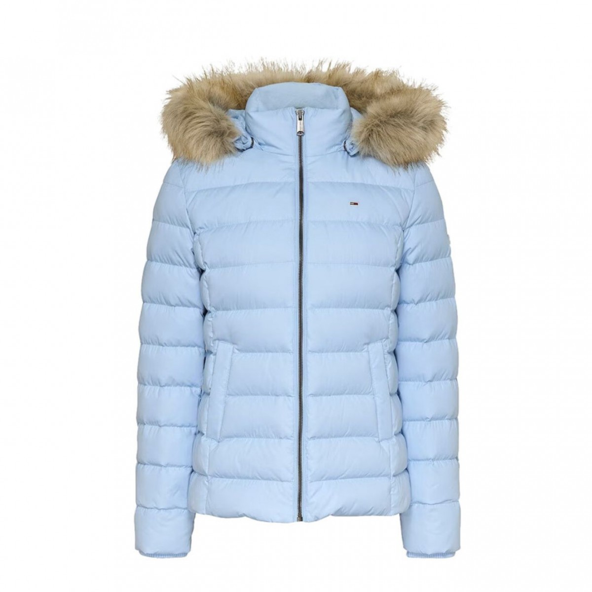 Chambray Blue Basic Down Jacket