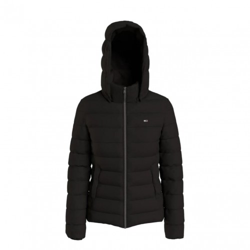 Black Basic Hooded Jacket