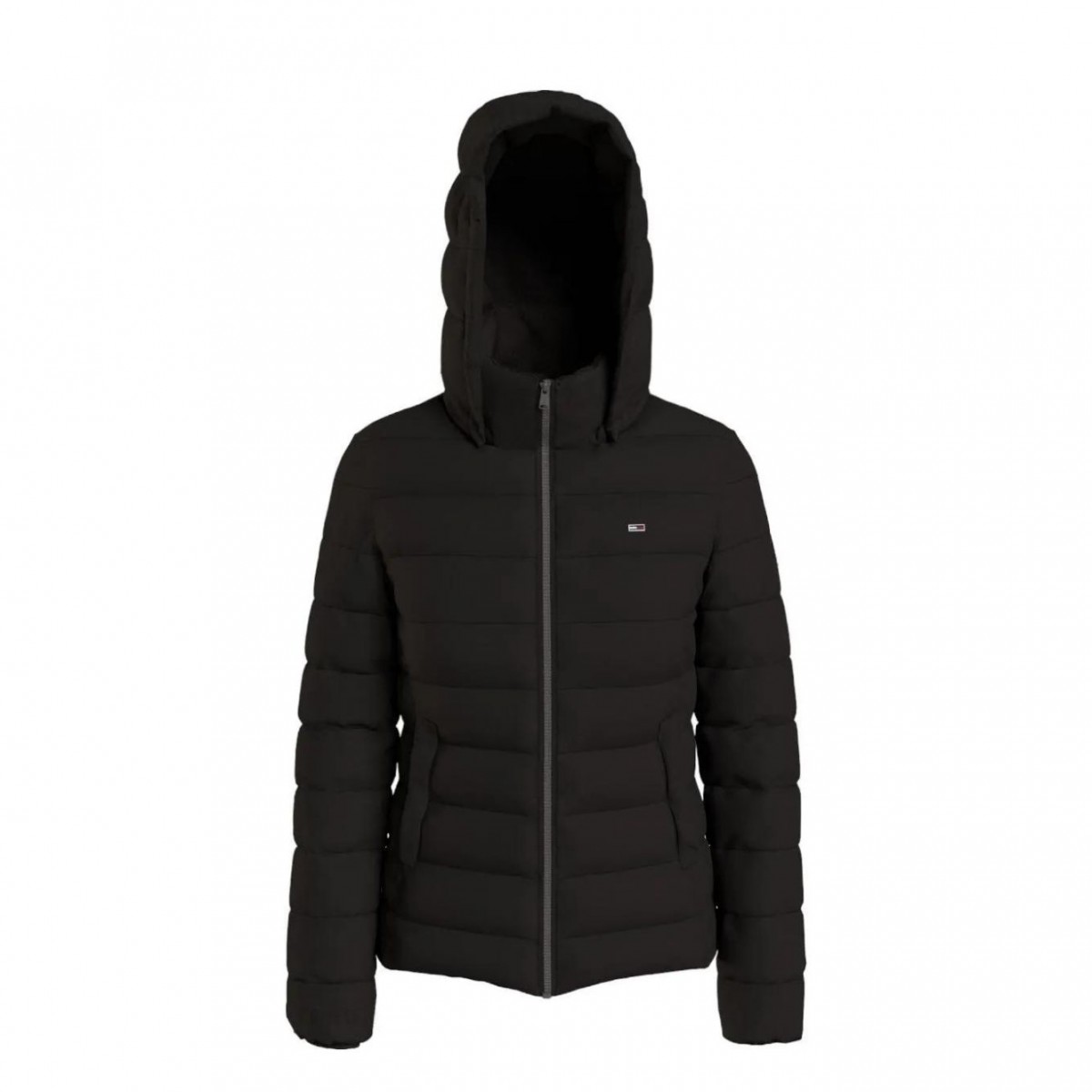 Black Basic Hooded Jacket