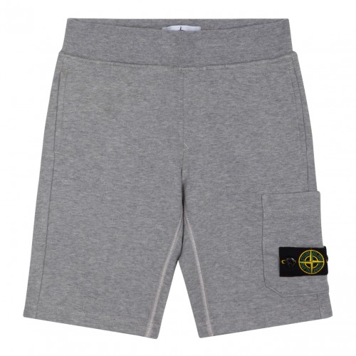 Melange Grey Patch Shorts