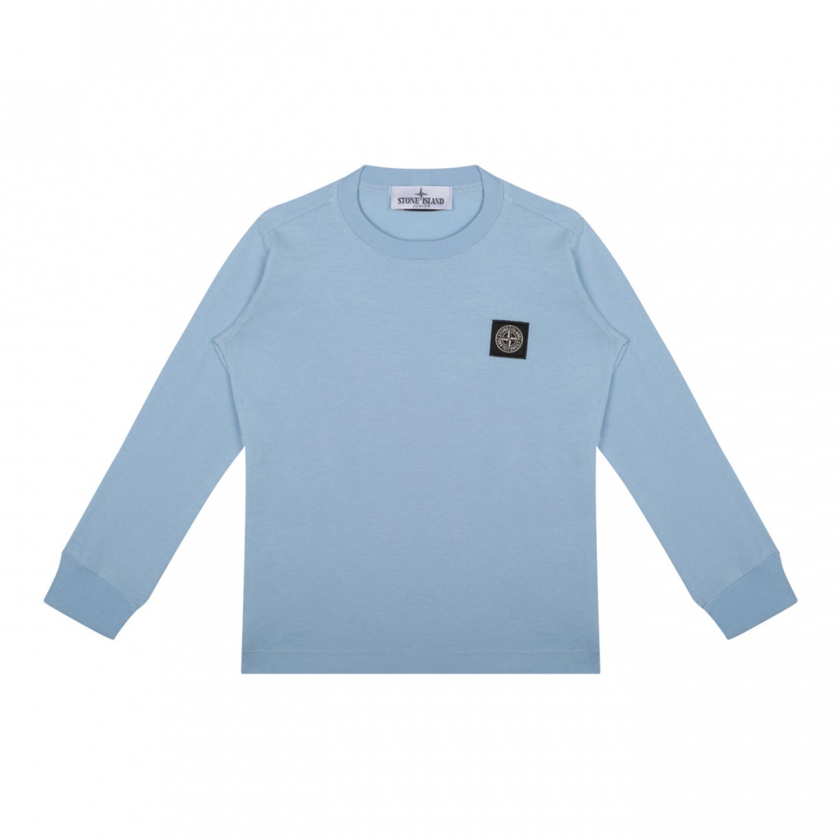 Light Blue Long Sleeve Cotton T-shirt