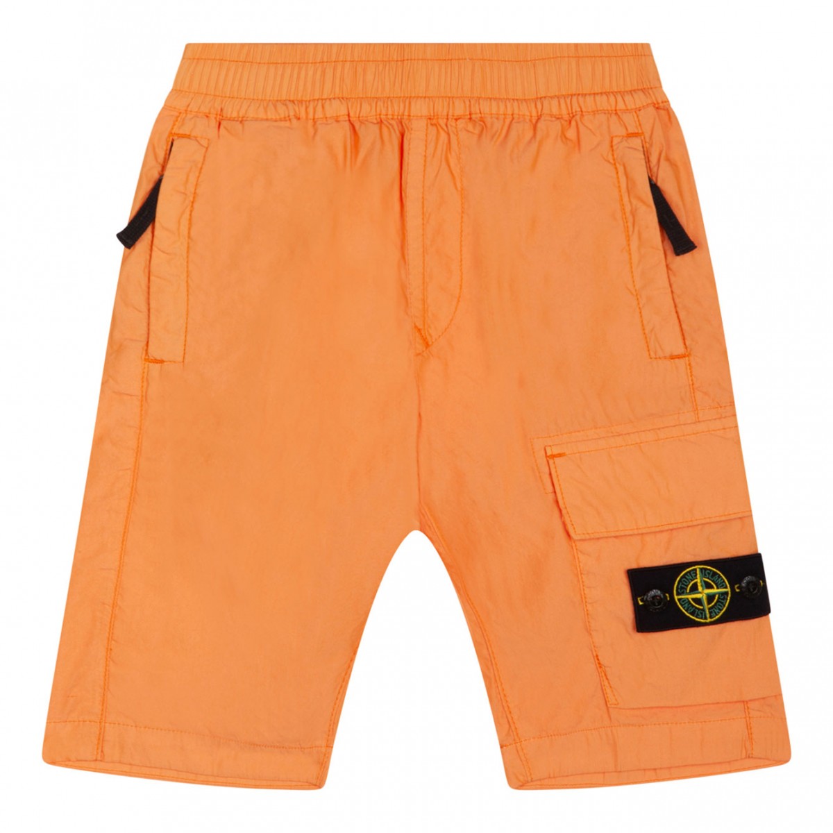 Orange Logo Patch Cargo Shorts