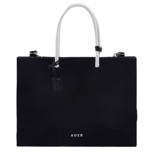 Black Wide Shopper Bag