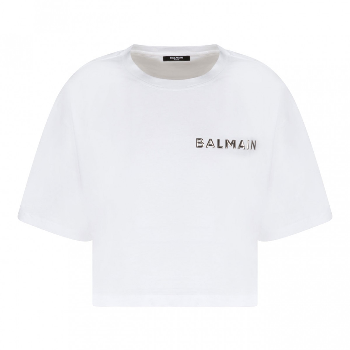 White Logo Print T-Shirt