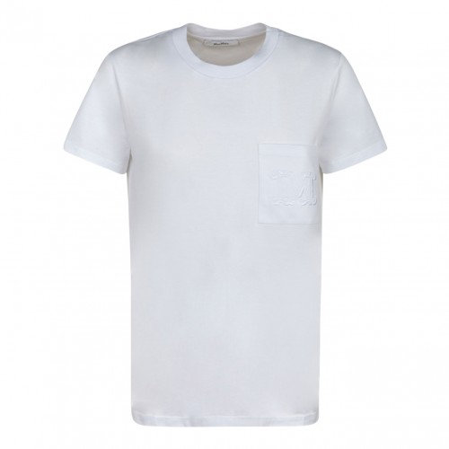 White Logo Embroidered T-Shirt