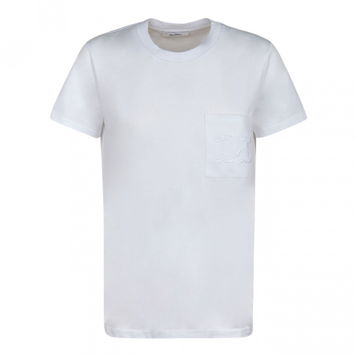 White Logo Embroidered T-Shirt