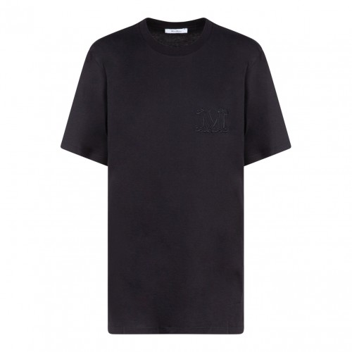 Black Logo Embroidered T-Shirt