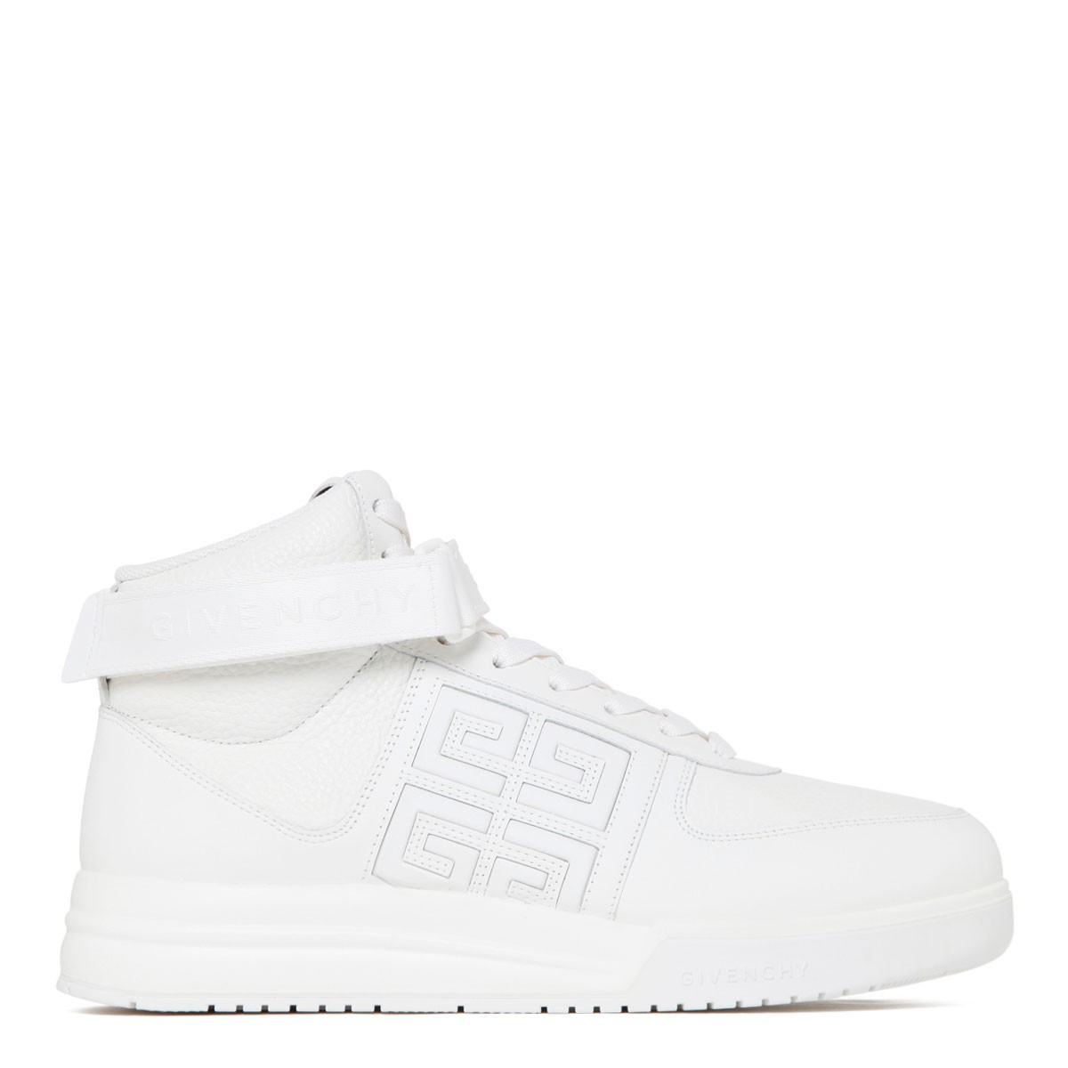 White Calf Leather G4 High Top Sneakers