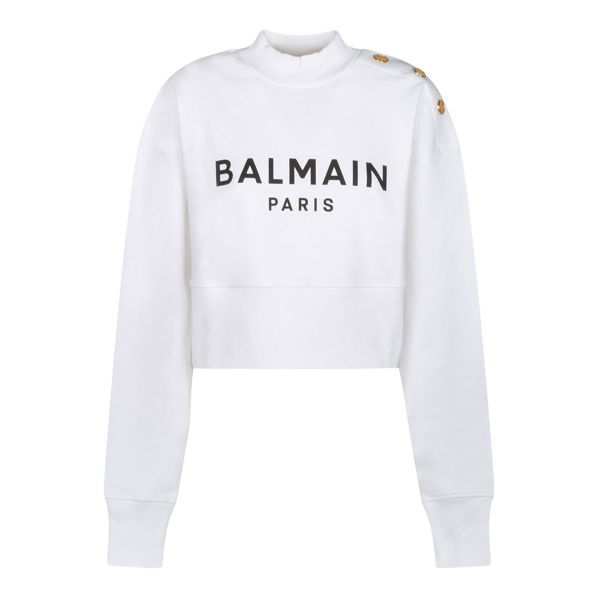 White Logo Print Sweatshirt