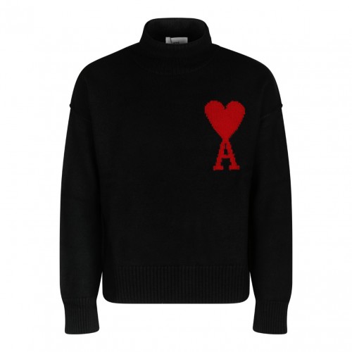 Black Wool Ami de Coeur Jumper